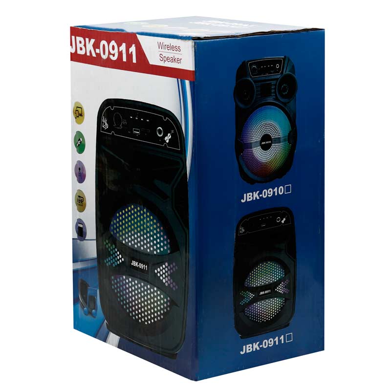 اسپیکر چمدانی بلوتوثی رم و فلش خور JBK-0911