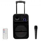 اسپیکر چمدانی بلوتوثی رم و فلش خور JBK-801 + میکروفون و ریموت کنترل