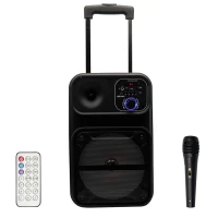 اسپیکر چمدانی بلوتوثی رم و فلش خور JBK-801 + میکروفون و ریموت کنترل