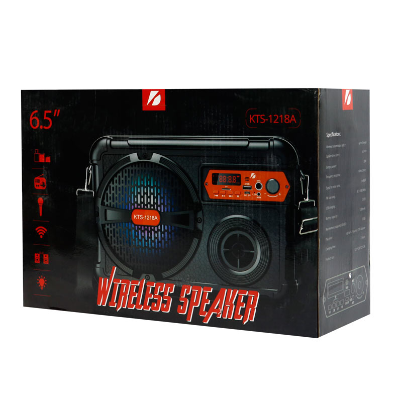 اسپیکر بلوتوثی رم و فلش خور KTS-1218A + میکروفون و ریموت کنترل