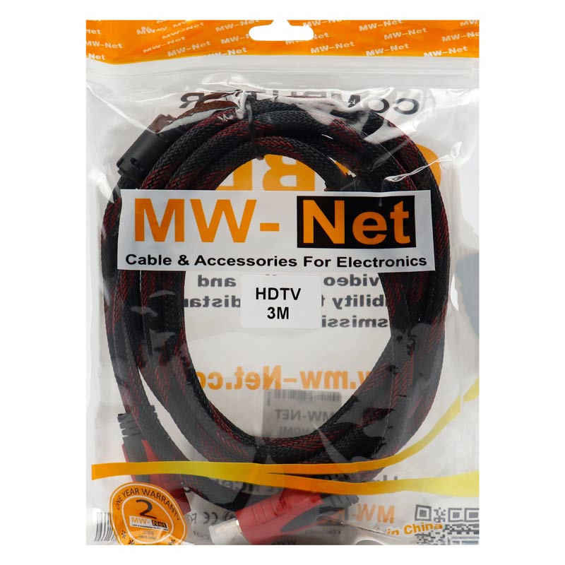 کابل HDMI پوست ماری MW-NET طول 3 متر