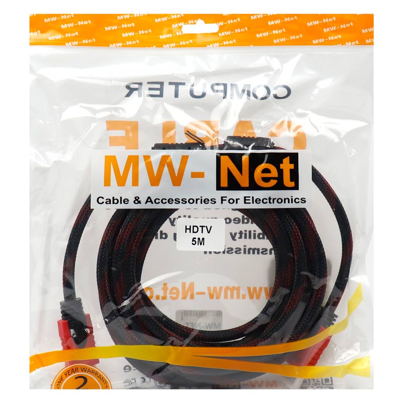 کابل HDMI پوست ماری MW-NET طول 5 متر