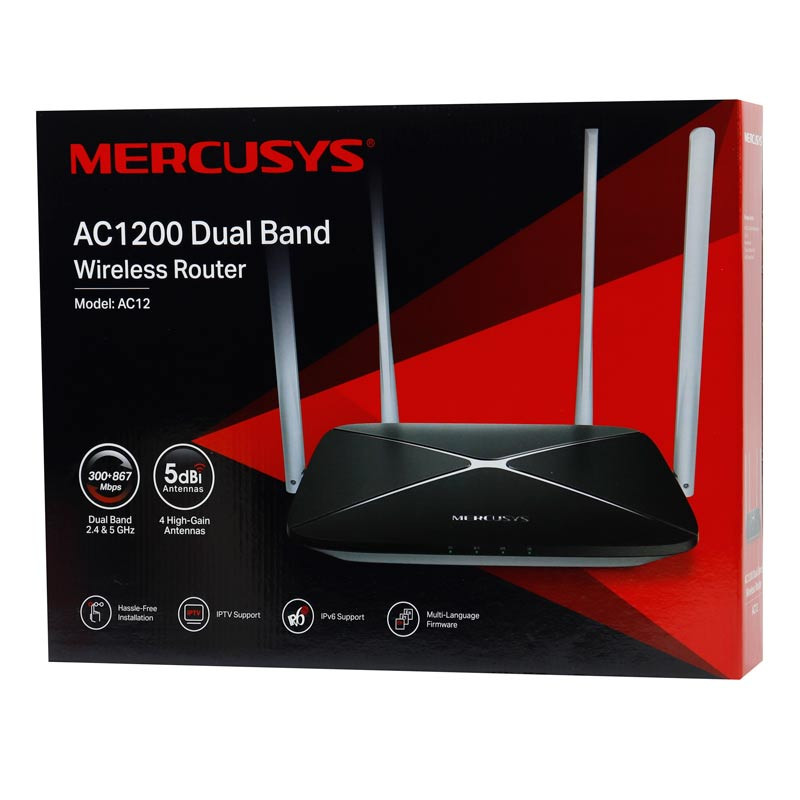 روتر 4 آنتن Mercusys Dual Band AC12