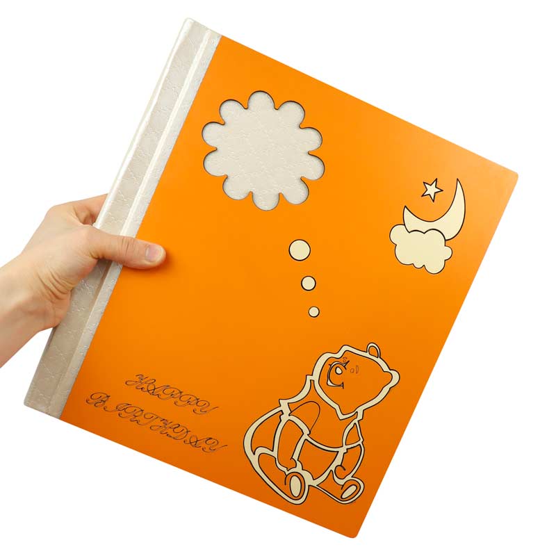 آلبوم عکس چسبی شجره کودک طرح POOH MDF