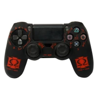 روکش دسته بازی PS4 طرح God Of War Logo قرمز مشکی + روکش آنالوگ هدیه