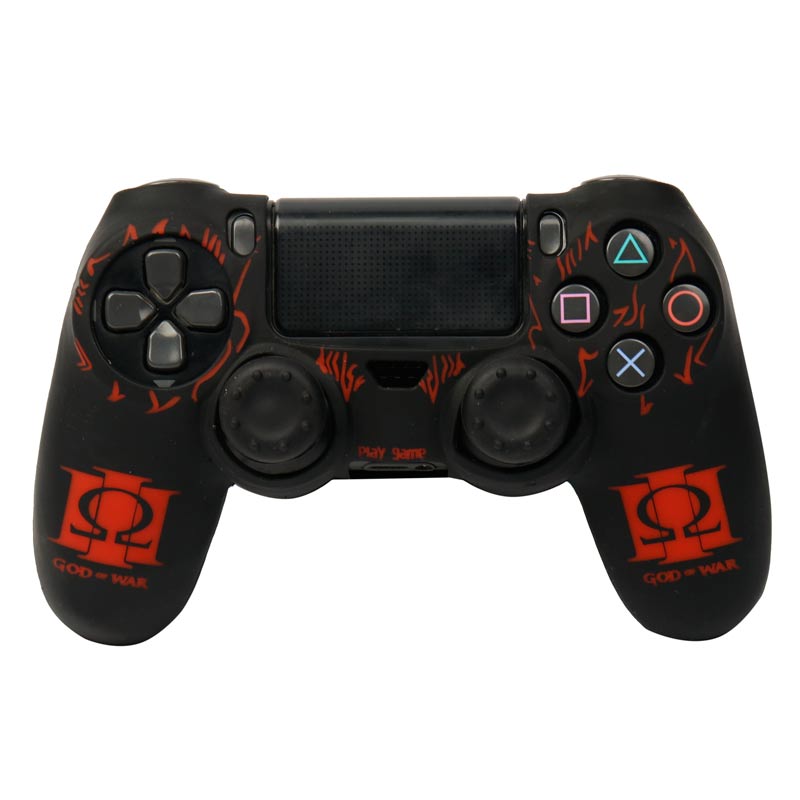 روکش دسته بازی PS4 طرح God Of War Logo قرمز مشکی + روکش آنالوگ هدیه