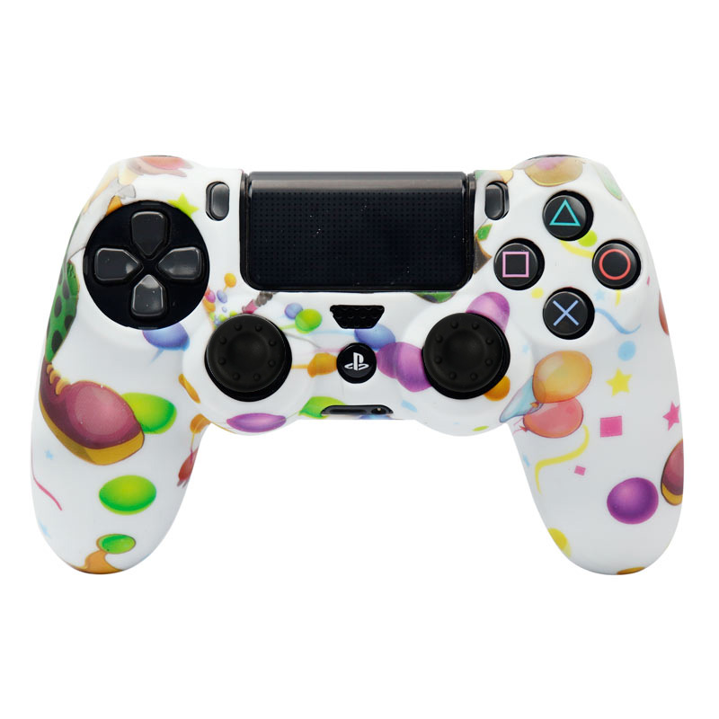 روکش دسته بازی PS4 طرح دلقک و بادکنک زمینه سفید + روکش آنالوگ هدیه