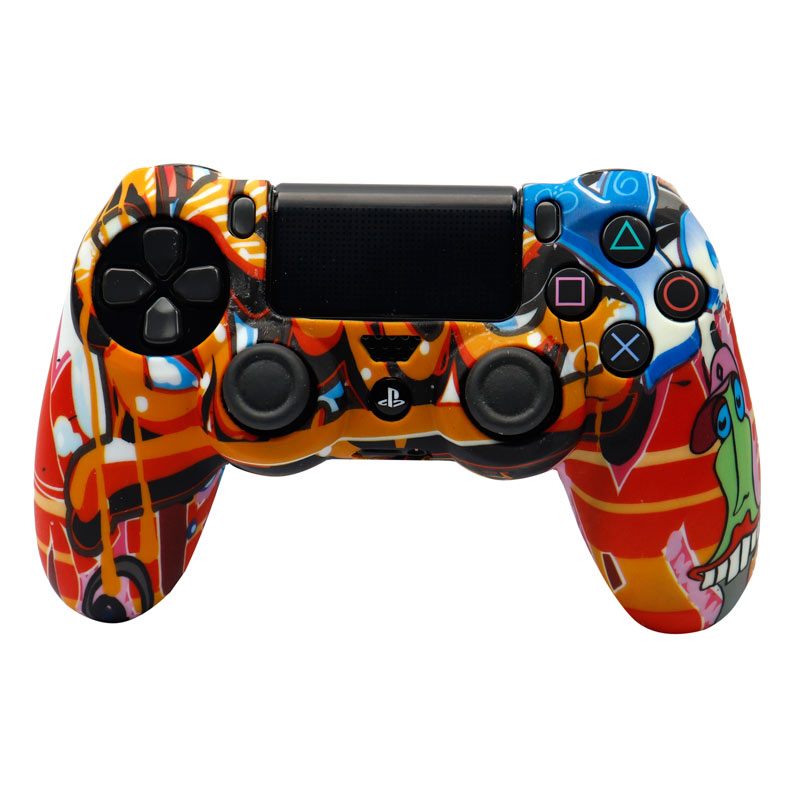 روکش دسته بازی PS4 طرح فانتزی زمینه نارنجی