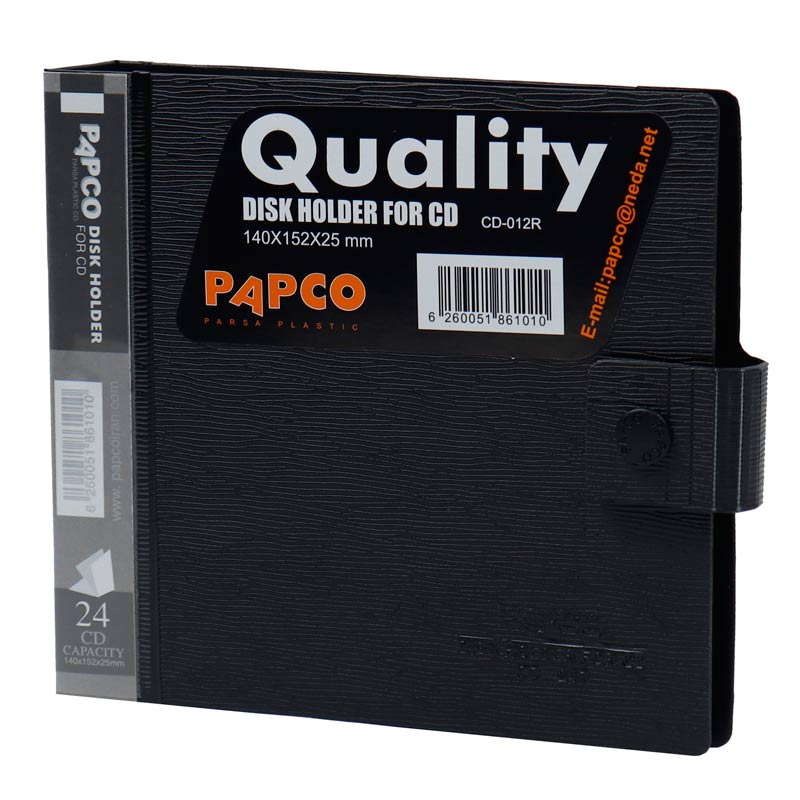 کیف Papco CD-012R CD/DVD پلاستیکی 24 تایی