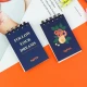 دفترچه یادداشت جیبی 80 برگ طرح گل پاپکو Papco NB-685 زمینه سورمه ای بالا بازشو