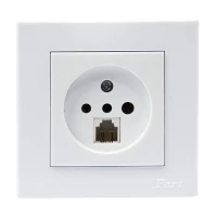 پریز تلفن 2 کاره توکار پارت الکتریک Part Electric Tabesh PE5183