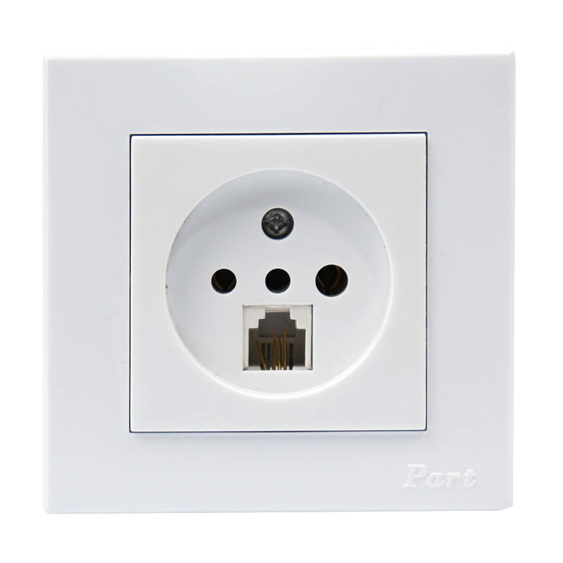 پریز تلفن 2 کاره توکار پارت الکتریک Part Electric Tabesh PE5183