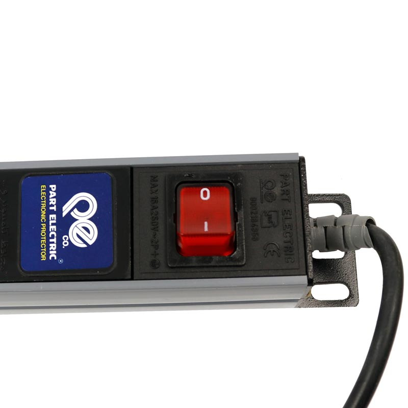 محافظ برق صوتی تصویری 6 خانه ارت دار پارت الکتریک با کابل 1/8 متری Part Electric PE5834