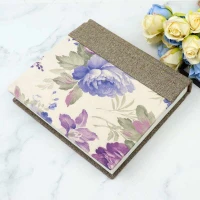 آلبوم عکس طرح گلدار طوسی کرمی 16*21 سانتی متر