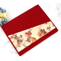 آلبوم عکس طرح گلدار زرشکی کرم 25*20 سانتی متر