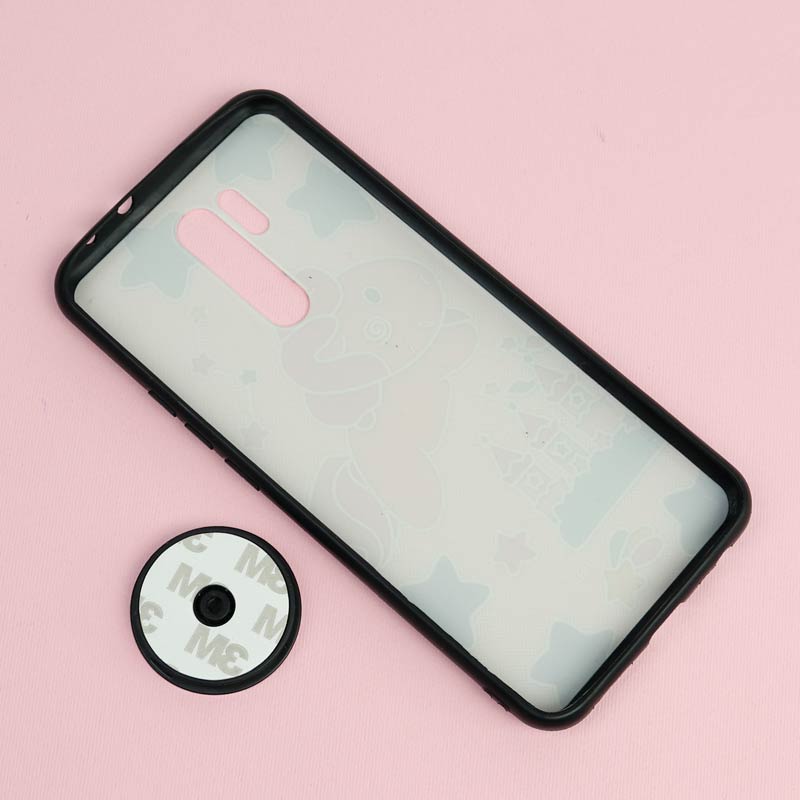 قاب فانتزی برجسته + پاپ سوکت طرح یونیکورن شیائومی Redmi 9 سری D