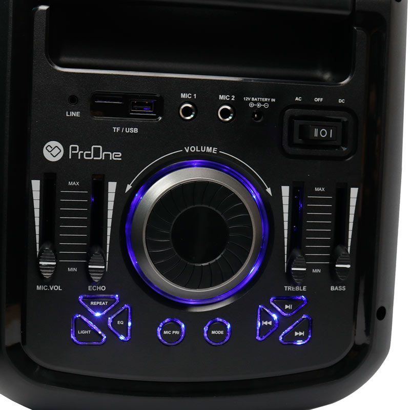 اسپیکر چمدانی بلوتوثی رم و فلش خور ProOne PSB4920 + میکروفن و ریموت کنترل