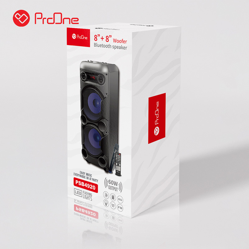 اسپیکر چمدانی بلوتوثی رم و فلش خور ProOne PSB4920 + میکروفن و ریموت کنترل