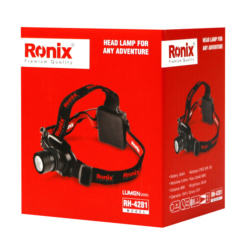 چراغ قوه پیشانی هدلایت Ronix RH-4281