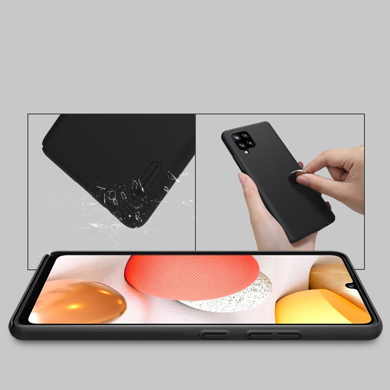 قاب اورجینال ضدضربه Super Frosted نیلکین Samsung Galaxy A42 5G مشکی