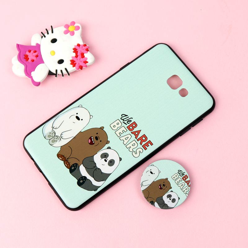 قاب فانتزی برجسته + پاپ سوکت طرح پاندا سامسونگ J7 Prime سری D