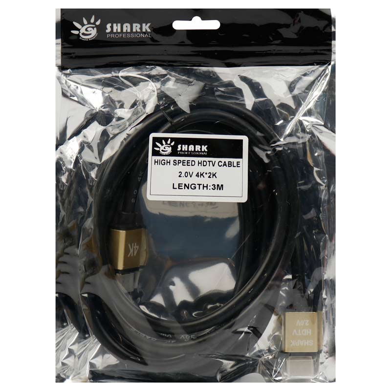 کابل HDMI 4K شارک سرفلزی طول 3 متر