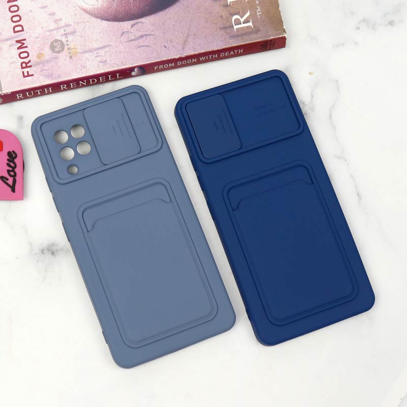 قاب سیلیکونی محافظ لنزکشویی جاکارتی دار Samsung Galaxy A42 5G دارک
