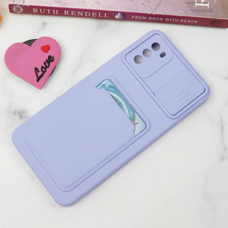 قاب سیلیکونی محافظ لنزکشویی جاکارتی دار Xiaomi Poco M3 رنگی