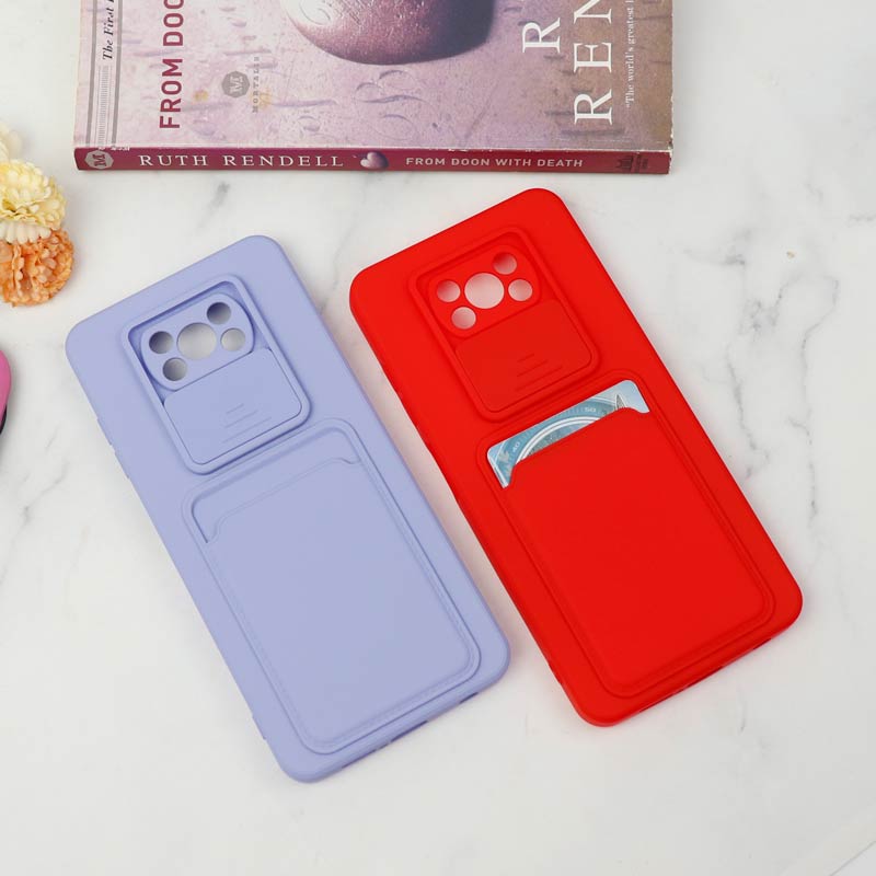 قاب سیلیکونی محافظ لنزکشویی جاکارتی دار Xiaomi Poco X3 رنگی