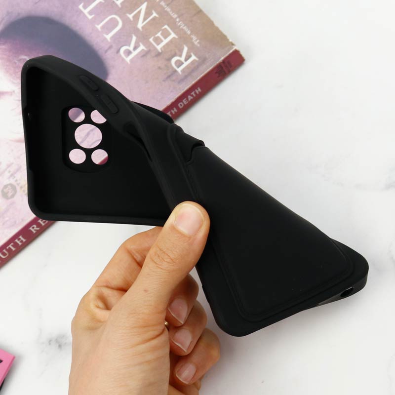 قاب سیلیکونی محافظ لنزکشویی جاکارتی دار Xiaomi Poco X3 دارک