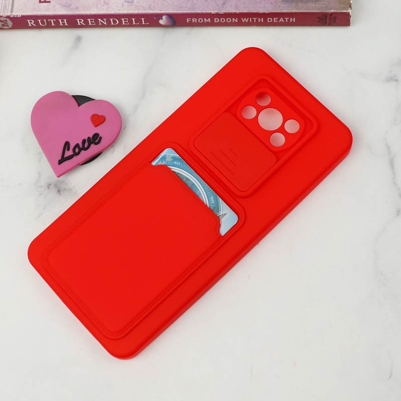 قاب سیلیکونی محافظ لنزکشویی جاکارتی دار Xiaomi Poco X3 رنگی