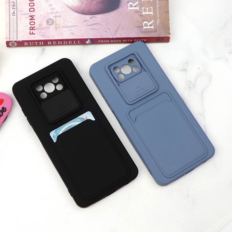 قاب سیلیکونی محافظ لنزکشویی جاکارتی دار Xiaomi Poco X3 دارک
