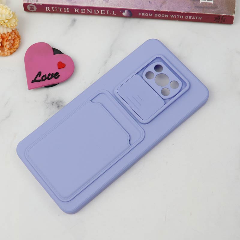 قاب سیلیکونی محافظ لنزکشویی جاکارتی دار Xiaomi Poco X3 رنگی