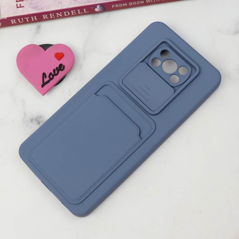 قاب سیلیکونی محافظ لنزکشویی جاکارتی دار Xiaomi Poco X3 دارک