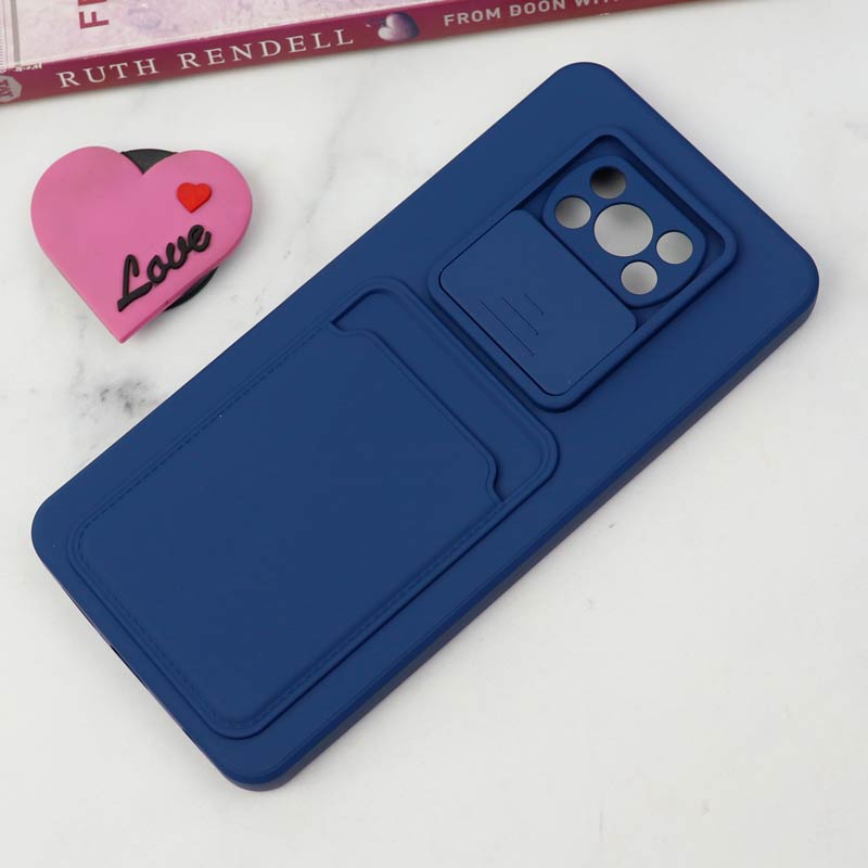 قاب سیلیکونی محافظ لنزکشویی جاکارتی دار Xiaomi Poco X3 دارک
