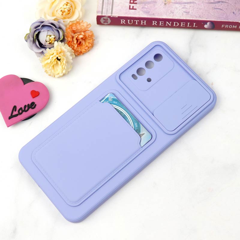 قاب سیلیکونی محافظ لنزکشویی جاکارتی دار Xiaomi Redmi 9T رنگی