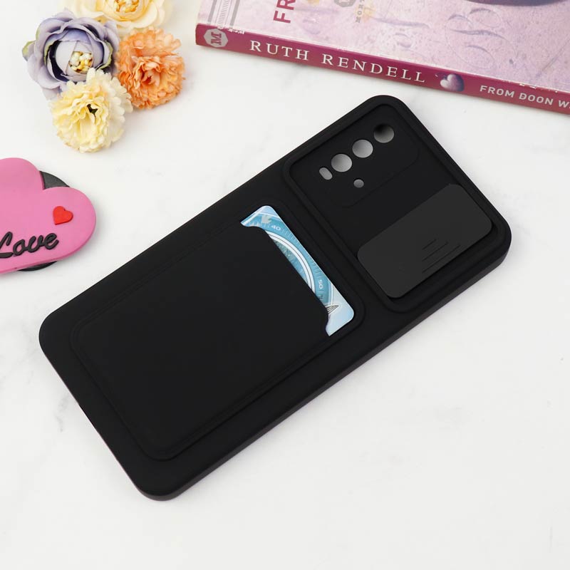 قاب سیلیکونی محافظ لنزکشویی جاکارتی دار Xiaomi Redmi 9T دارک