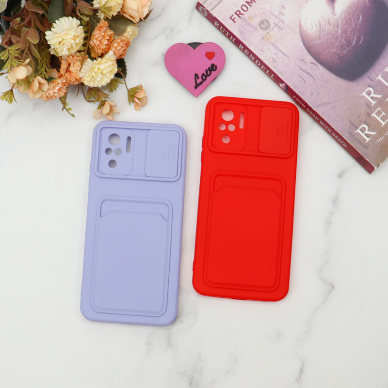 قاب سیلیکونی جاکارتی دار محافظ لنزکشویی Xiaomi Redmi Note 10 لایت