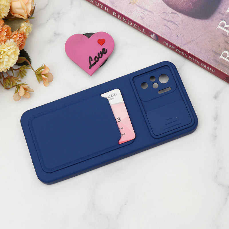 قاب سیلیکونی جاکارتی دار محافظ لنزکشویی Xiaomi Redmi Note 10 دارک