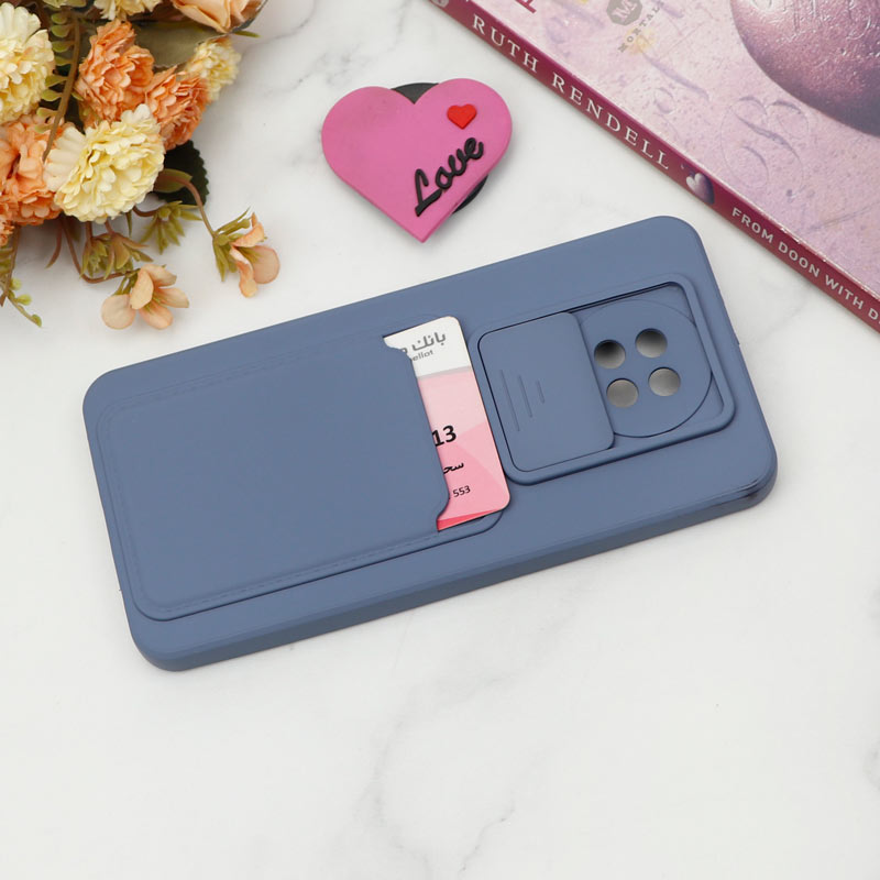 قاب سیلیکونی جاکارتی دار محافظ لنزکشویی Xiaomi Redmi Note 9T دارک