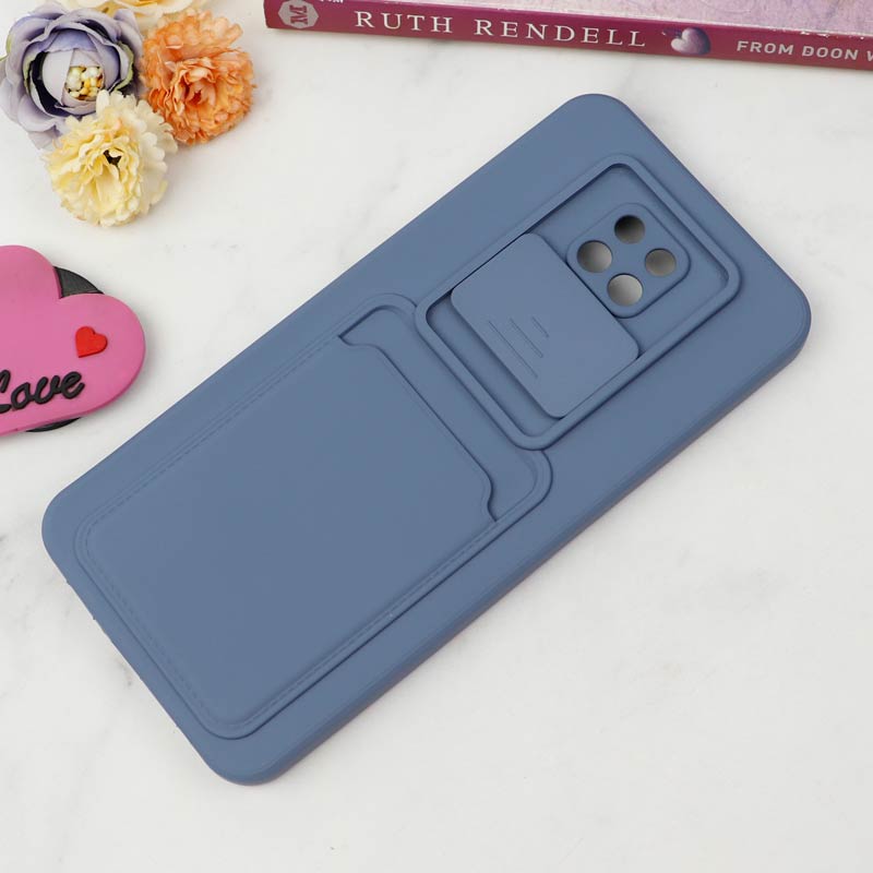 قاب سیلیکونی محافظ لنزکشویی جاکارتی دار Xiaomi Redmi Note 9s / Note 9 Pro دارک