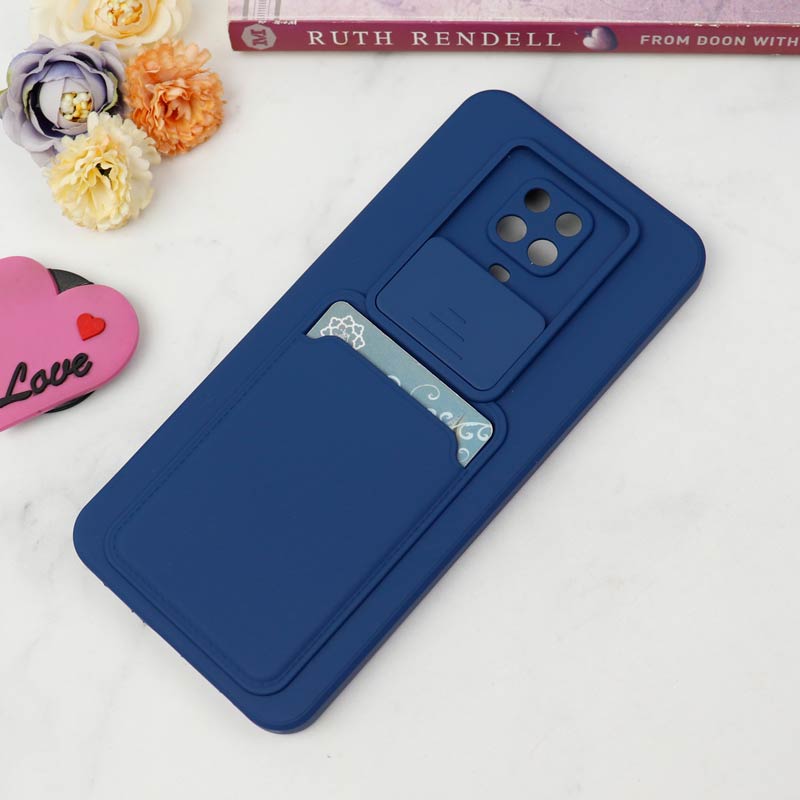 قاب سیلیکونی محافظ لنزکشویی جاکارتی دار Xiaomi Redmi Note 9s / Note 9 Pro دارک