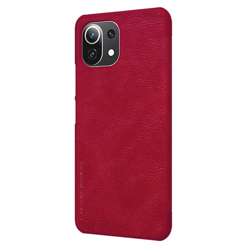 کیف چرمی اورجینال QIN نیلکین Xiaomi Mi 11 Lite زرشکی