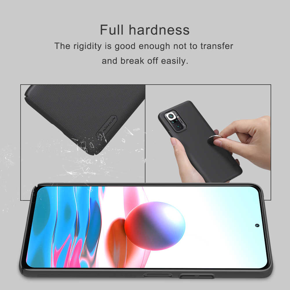 قاب اورجینال ضدضربه Super Frosted نیلکین Xiaomi Redmi Note 10 مشکی