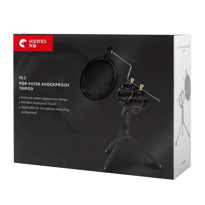 پاپ فیلتر میکروفون یانمای Yanmai PS-3 + سه پایه لرزشگیر
