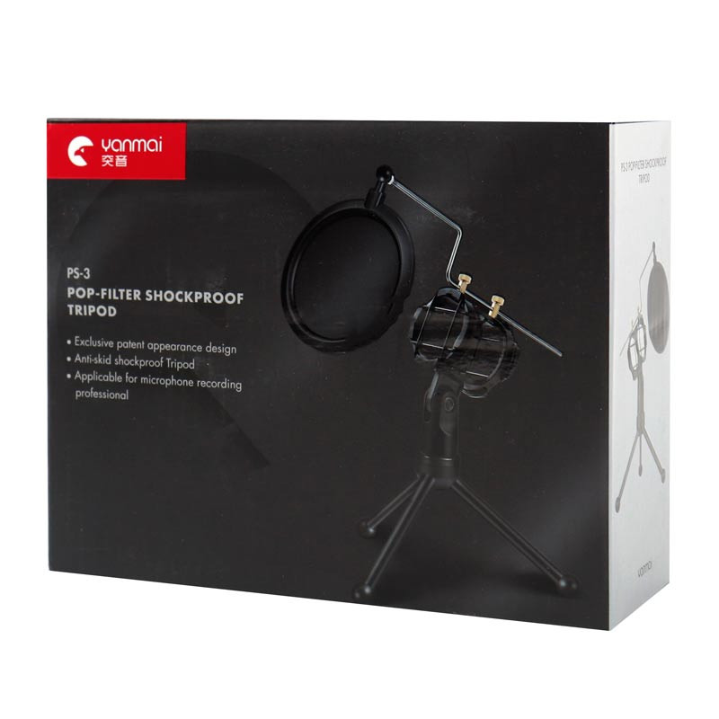 پاپ فیلتر میکروفون یانمای Yanmai PS-3 + سه پایه لرزشگیر