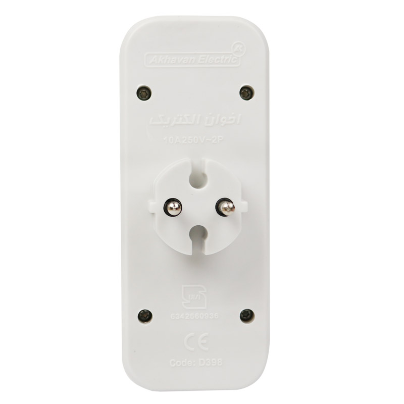 چند راهی 3 خانه برق دو شاخه دار اخوان الکتریک Akhavan Electric Royal