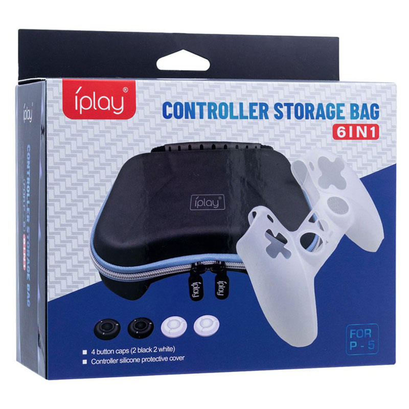 کیف شش کاره iPlay DualSense + کاور سفید شفاف