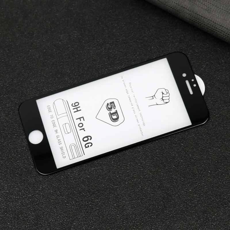 گلس 5D پکدار iPhone 6/6s مشکی