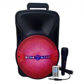 اسپیکر چمدانی بلوتوثی رم و فلش خور ALP-801 + میکروفون و ریموت کنترل